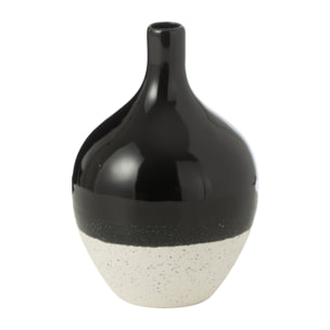 J-Line vase Iva - porcelaine - noir/blanc - small - Ø 11.5 cm