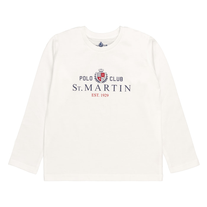 T-shirt maniche lunghe con stampa logo