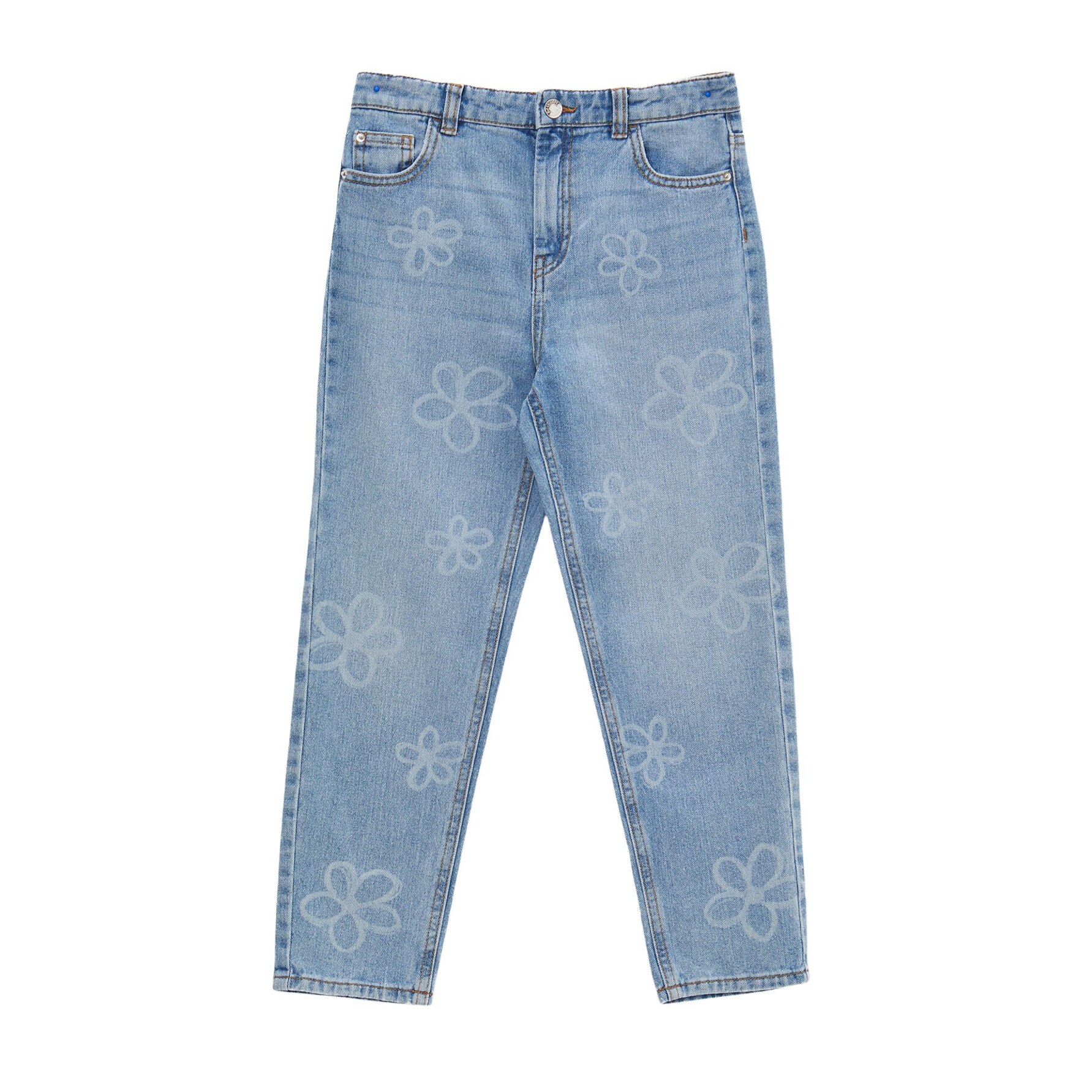 Jeans mom fit stampa fiori