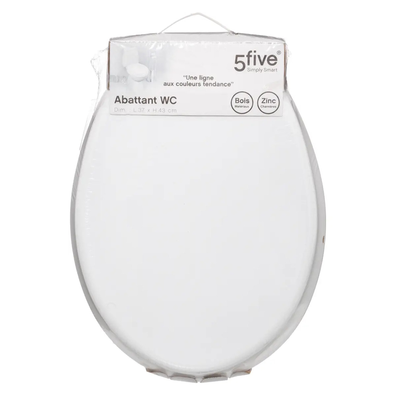 Abattant WC blanc en bois