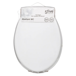 Abattant WC blanc en bois