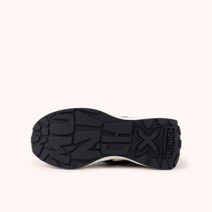 MUNICH MINI XEMINE VCO 03 Zapatilla Infantil Blanca y Gris con Cierre de Velcro