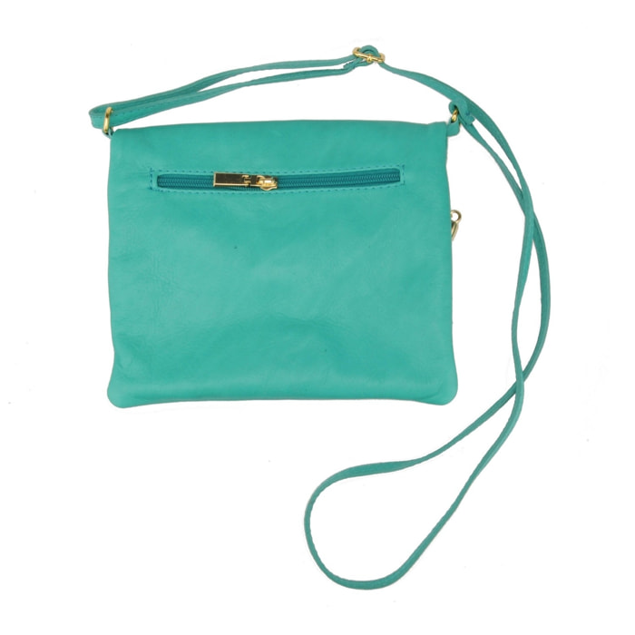 Borse Donna colore Verde-in pelle Made in Italy 18x20x2cm