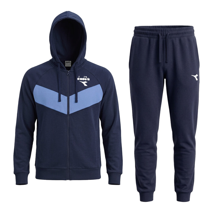 Tuta Uomo DIADORA Cotone French Terry Zip Cappuccio Art.102.182905