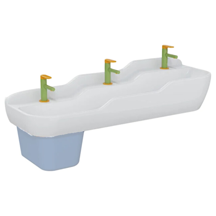 Lavabo pour enfant VITRA Sento Kids 125 cm 3 hauteurs sans trop-plein