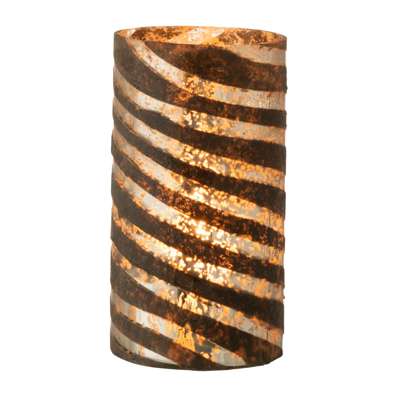 J-Line vase Lignes Rond - verre - argent - small - 28 cm de hauteur