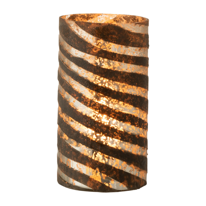 J-Line vase Lignes Rond - verre - argent - small - 28 cm de hauteur