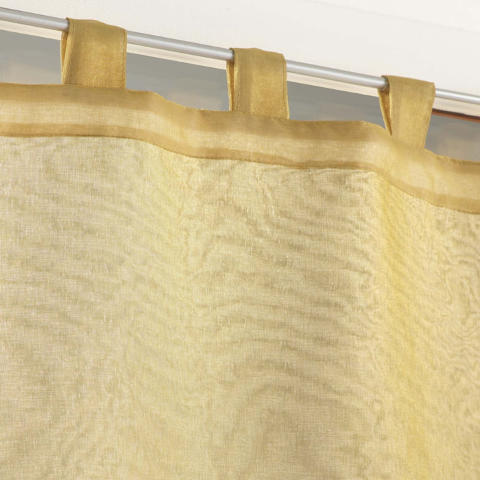Paire de voilages double en pointe - Jaune