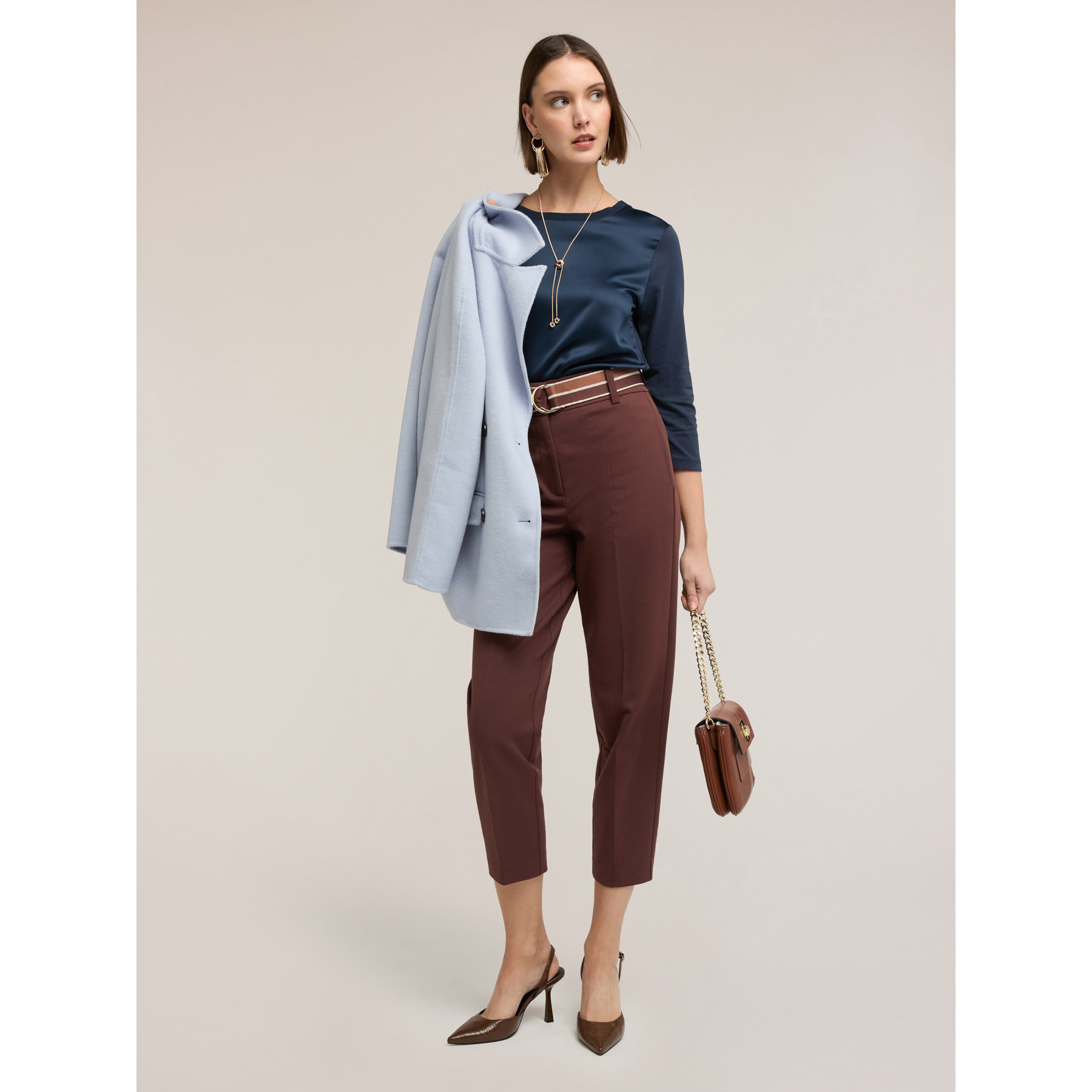 Motivi - Camiseta bimatérica - Azul