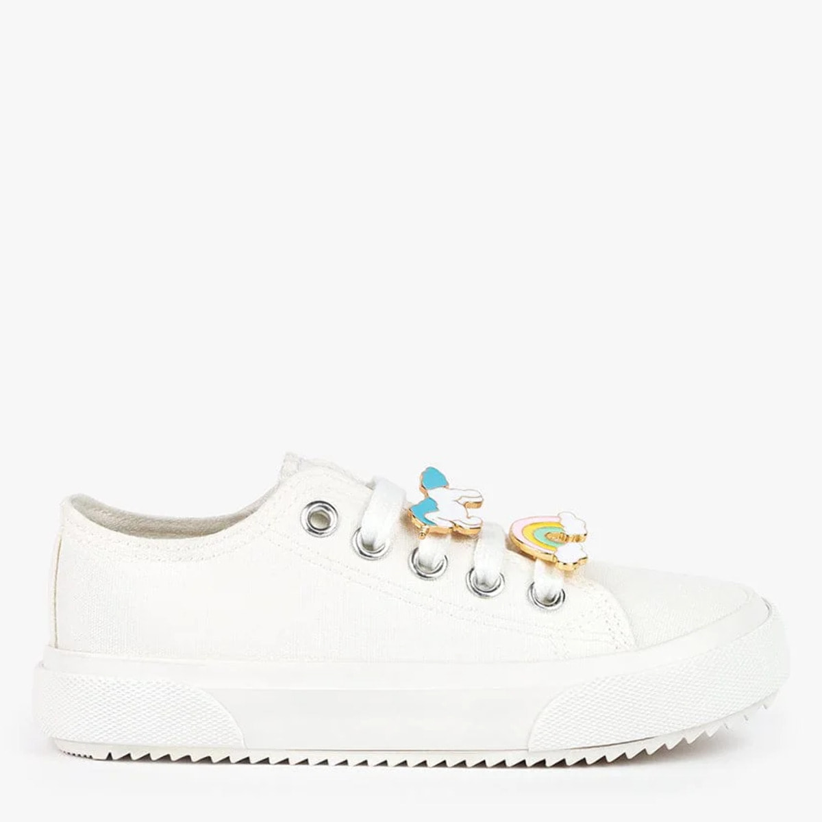 Zapatillas Niña Unicornio En Blanco