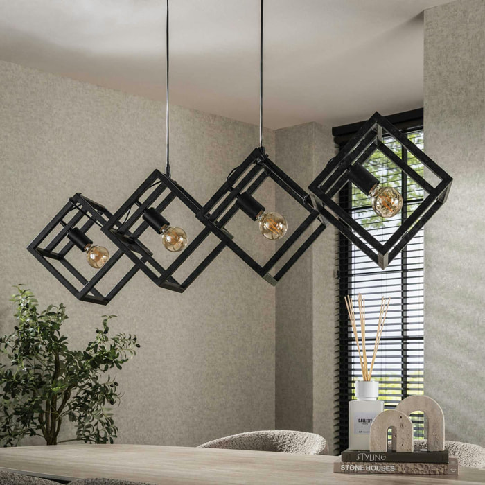 Suspension design 4 cubes en métal RALF