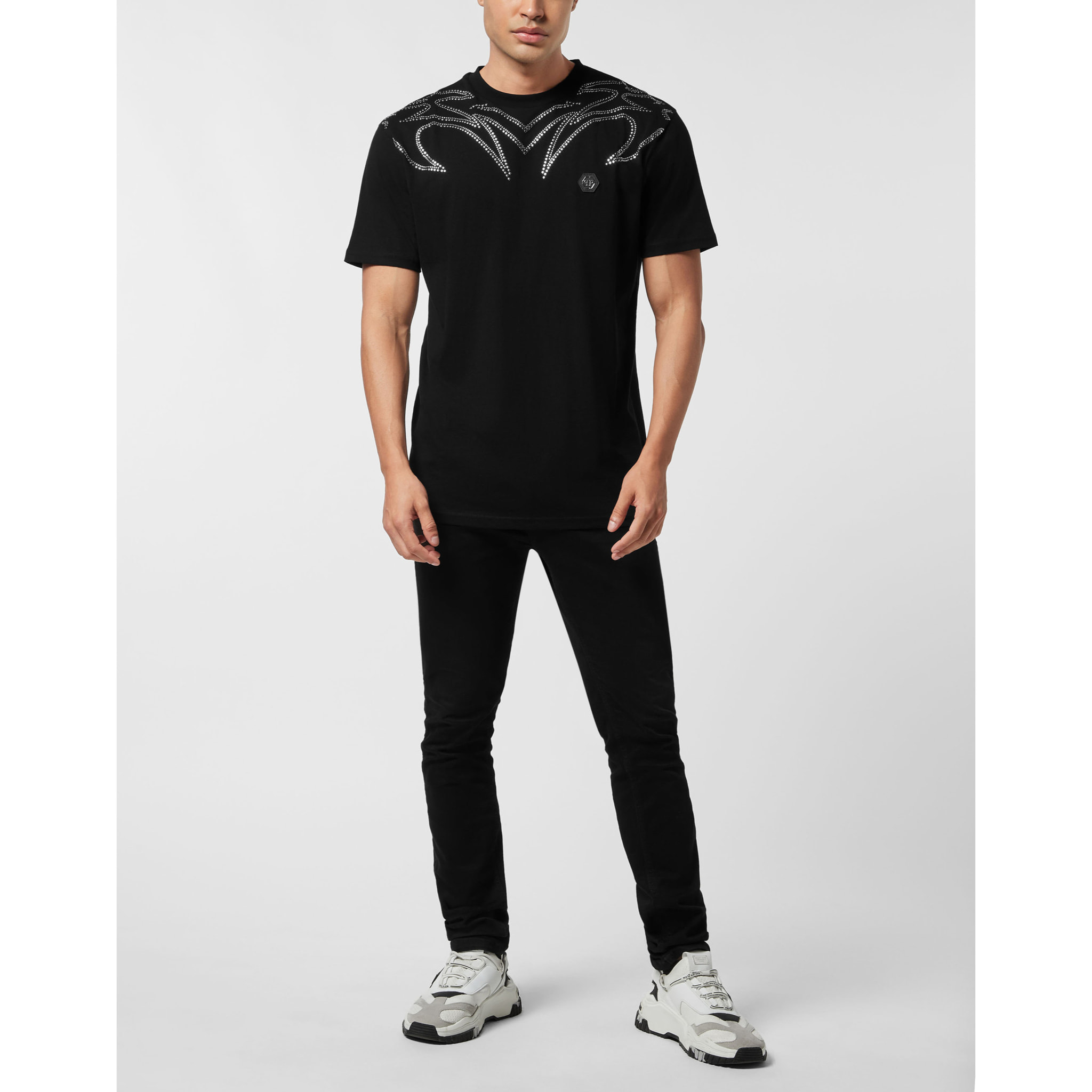 PHILIPP PLEIN Camiseta de cuello redondo y manga corta