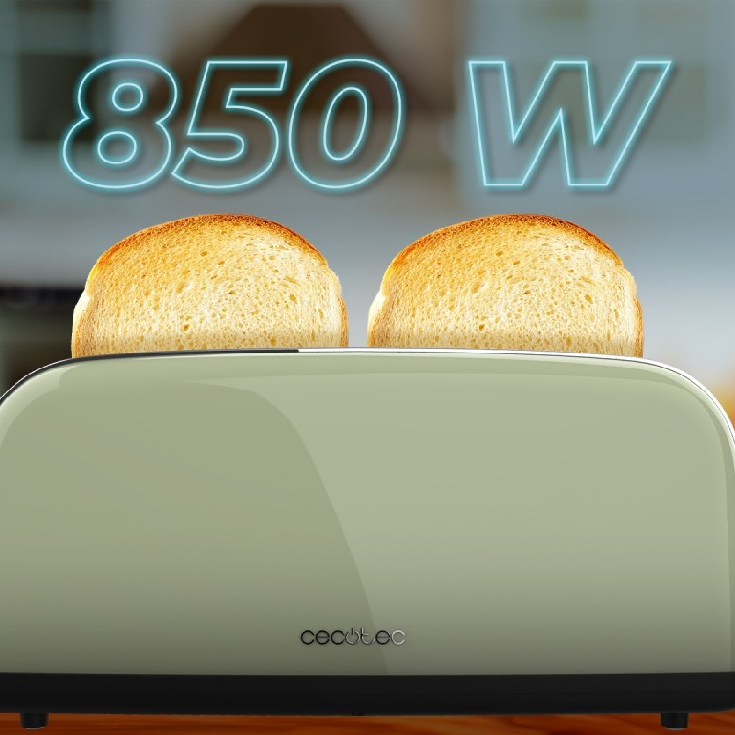 Cecotec Grille-pain vertical Toastin' time 850 Green Long