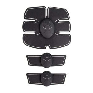 DAM Elettrostimolatore muscolare per addominali, gambe, braccia. Cintura stimolatore tonificante massaggiatore elettrico, funzionante a batteria. 20x3x22cm. Colore nero