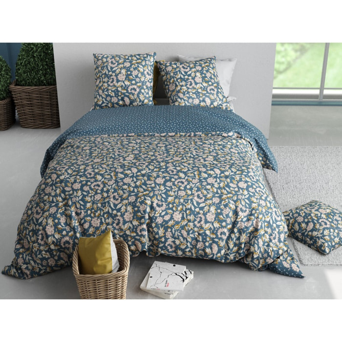 Parure Housse De Couette 3pcs 100% Percale de Coton 70 Fils FRIDA