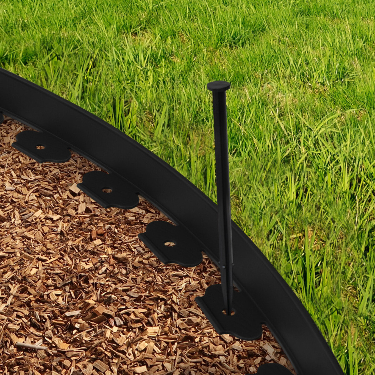 Bordurette 10m pour parterre en plastique noir