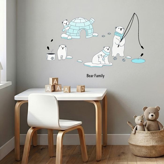 Stickers Muraux décoration adhésifs ours