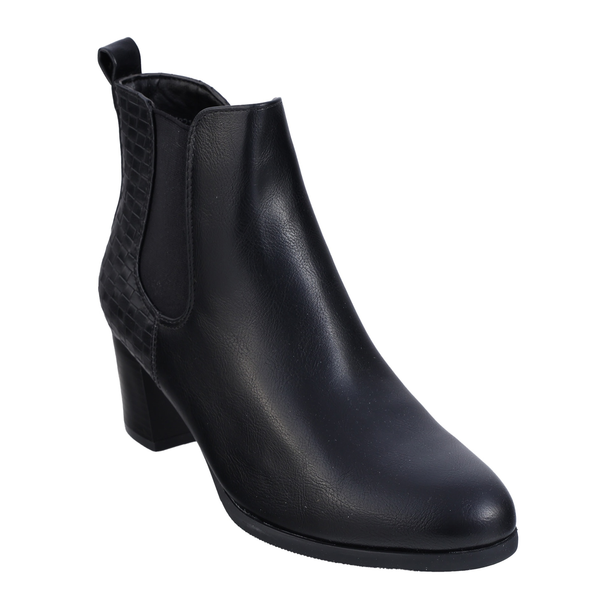 Tronchetti in siml pelle con tacco comodo