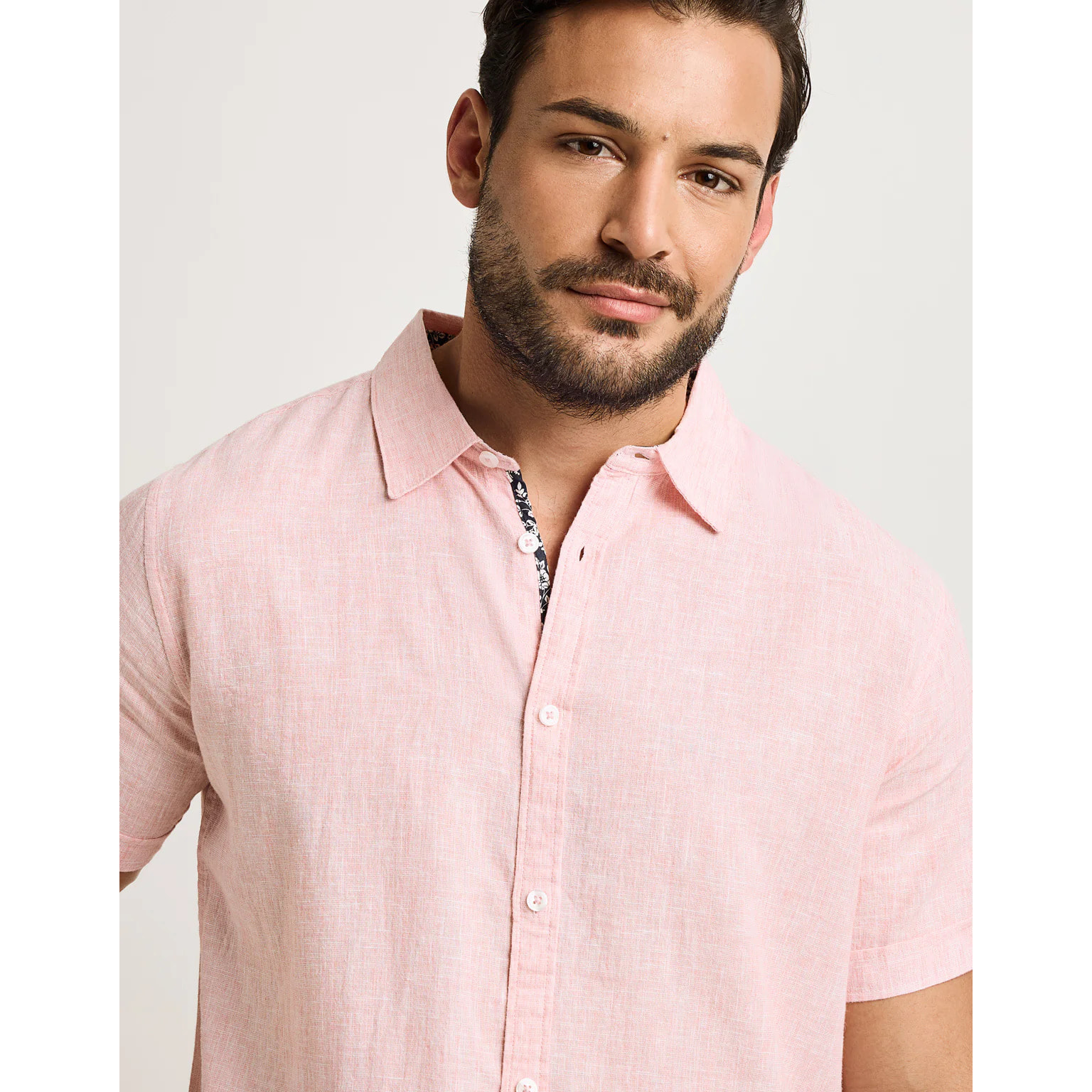 Camisa Manga Corta Rosa - Elan