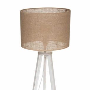 Lampadaire trépied lindi beige 143cm