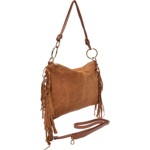 Borsa a tracolla Anna Luchini Cammello