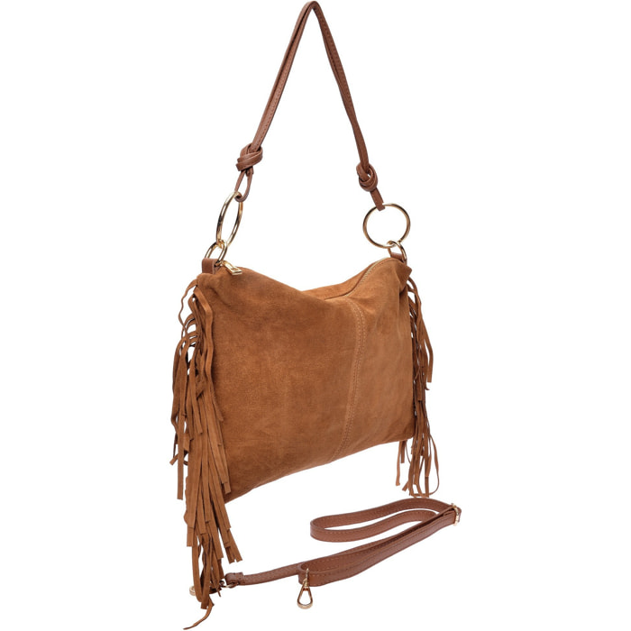 Borsa a tracolla Anna Luchini Cammello