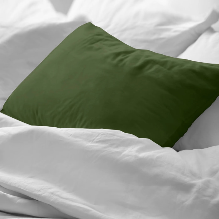 Taie d'oreiller Vert Uni