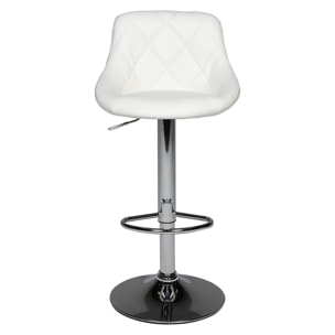 Lot de 2 tabourets de bar blanc JASPER
