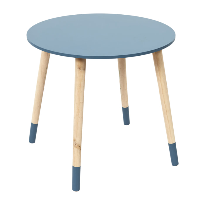 Table Gigogne Bicolore Bleu Jaune X2
