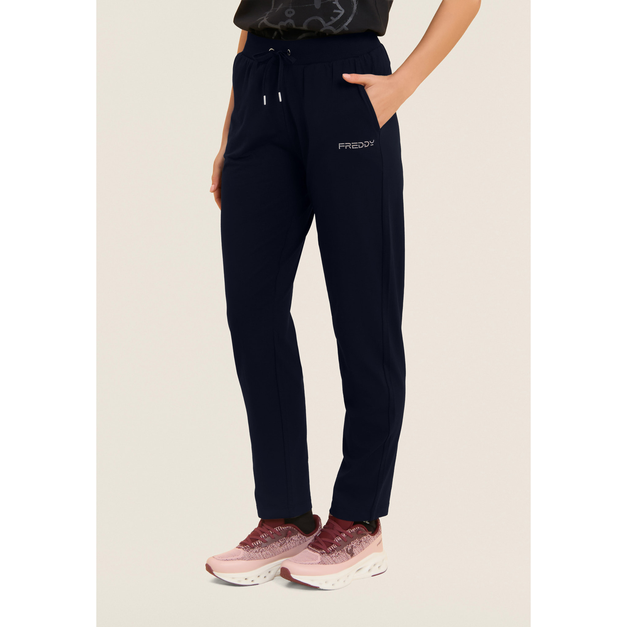 Pantaloni Sportivi Regular con Vita in Costina e Logo FREDDY