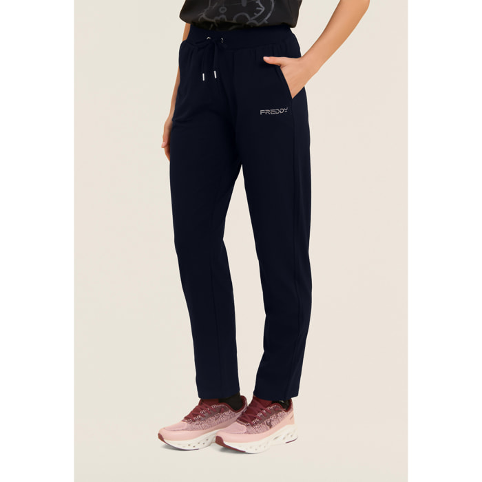 Pantaloni Sportivi Regular con Vita in Costina e Logo FREDDY