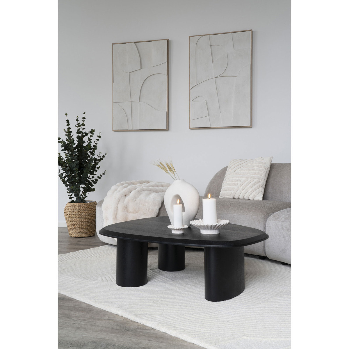 Quadro decorativo 3D Madeline No.1 in bianco 60x90 cm