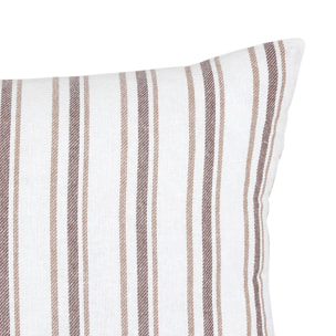 Coussin Groove 40x40cm rayé beige lin