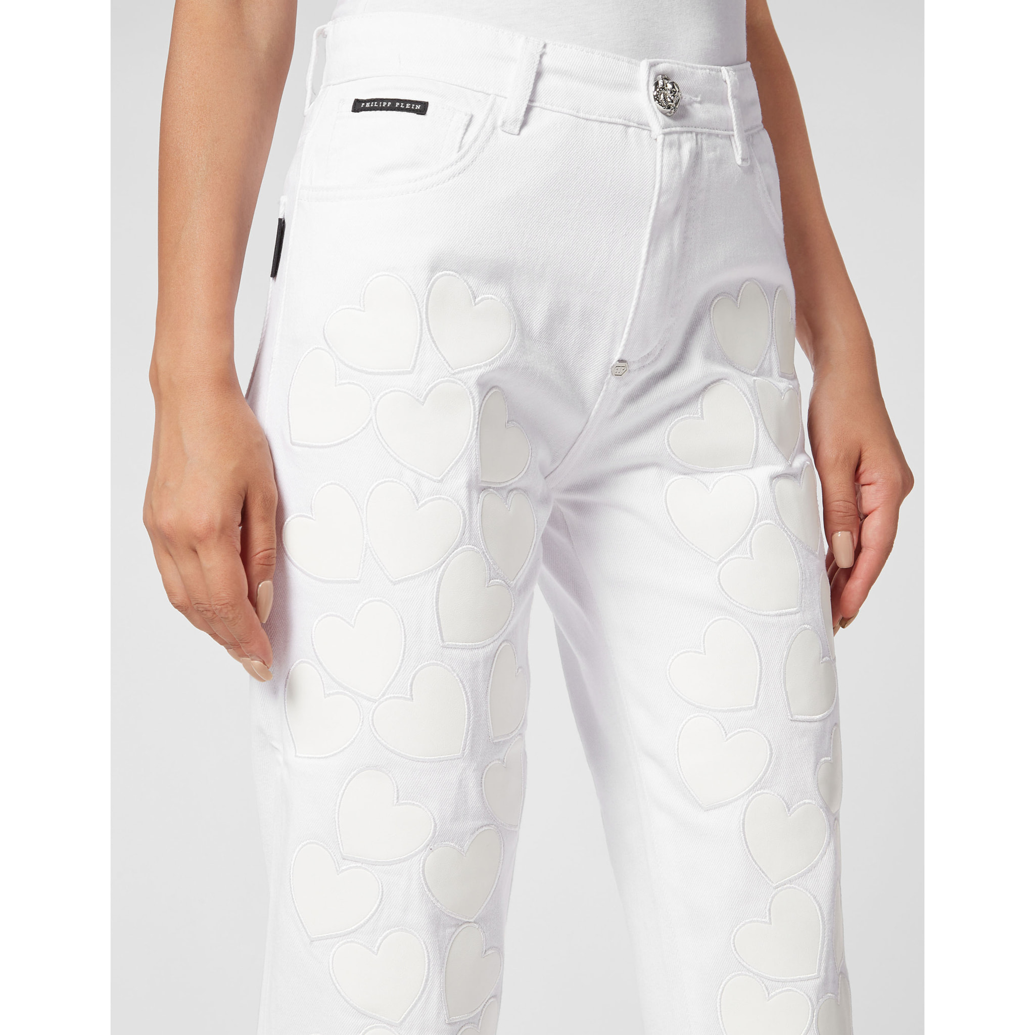 PHILIPP PLEIN Jeans dal taglio mom HEART