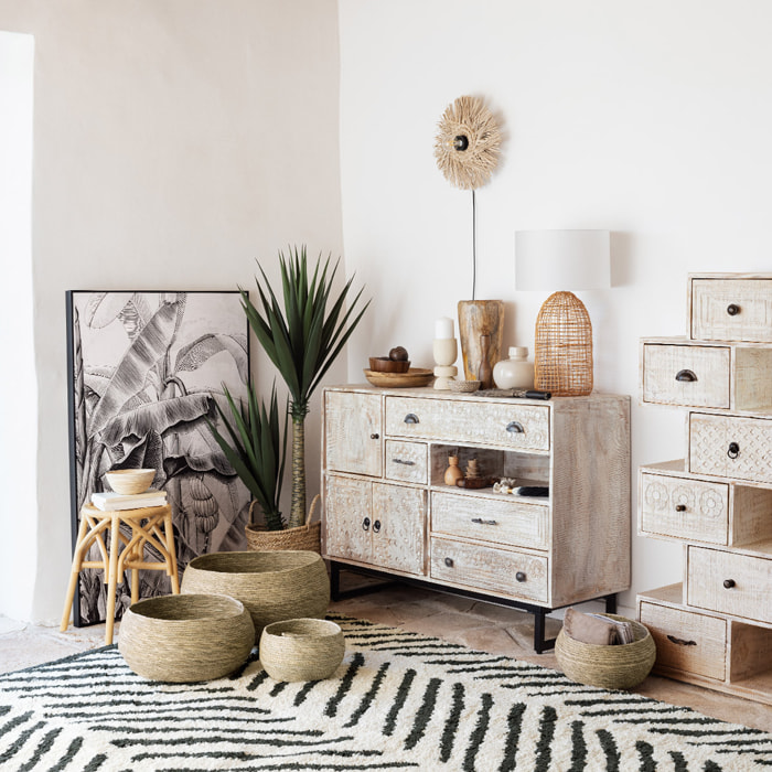 Applique murale "Tea" en paille D34cm