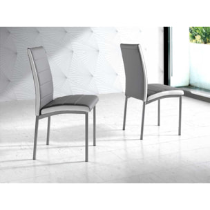 Set de 4 sillas – Polipiel en dos colores