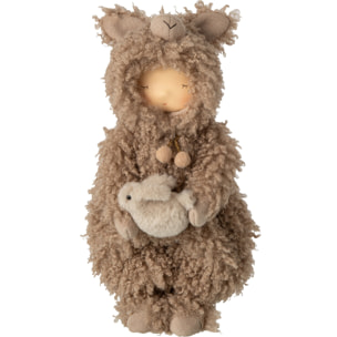 J-Line Enfant mouton - polyester - marron
