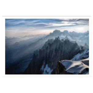 Affiche Un matin à l'Aiguille du Midi Affiche seule