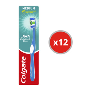 Pack de 12 - Colgate - Brosse à dents 360° Medium