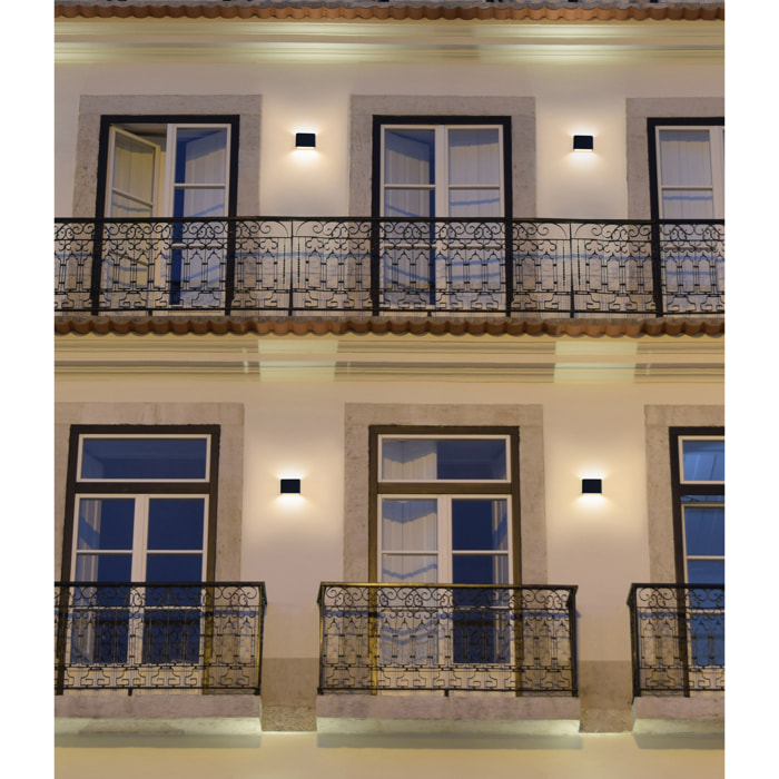 Forlight Slim - Aplique Exterior LED IP54 Minimalista con Luz Cálida 3000K. Color Negro