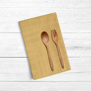 Lot de 2 torchons de cousine Moutarde