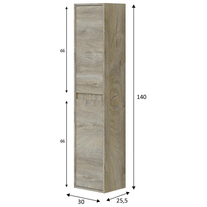 Columna de baño Devin 2p color Alaska,30 cm (Ancho) x 26 cm (Fondo) x 140 cm (Alto)