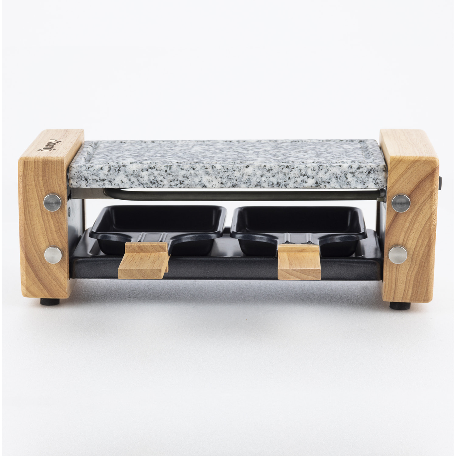 Raclette 2 Personas 2 en 1, Plancha Con Piedra Natural, 350 W.