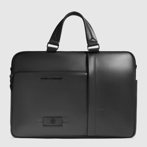 Piquadro Borsa porta pc e porta iPad® in pelle con protezioni antiurto e RFID