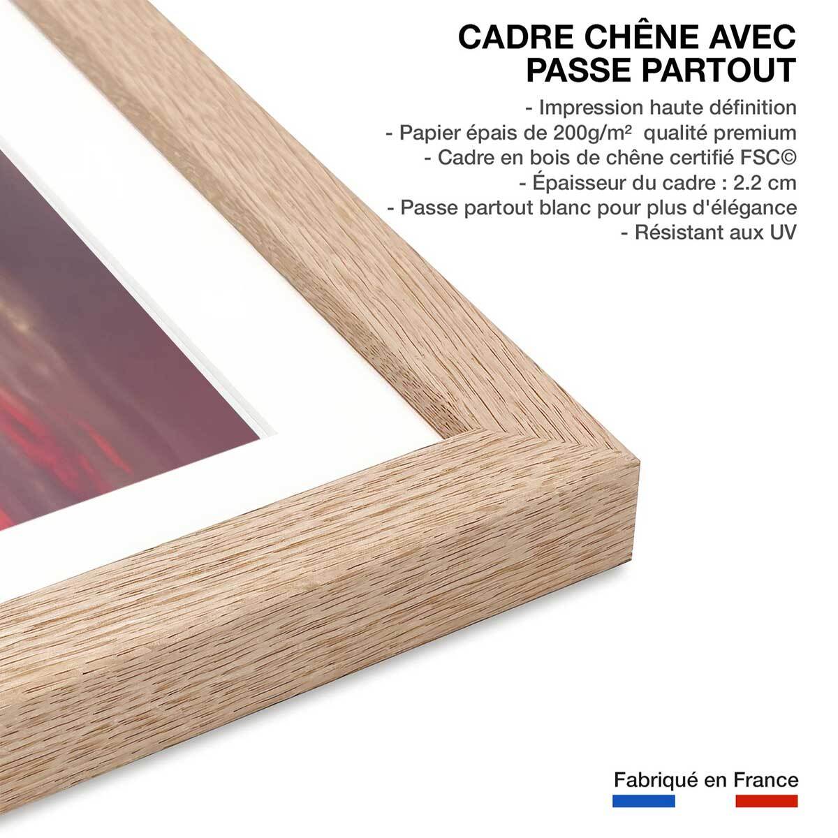 Affiche Bateau naufrage fantôme Affiche sous cadre bois