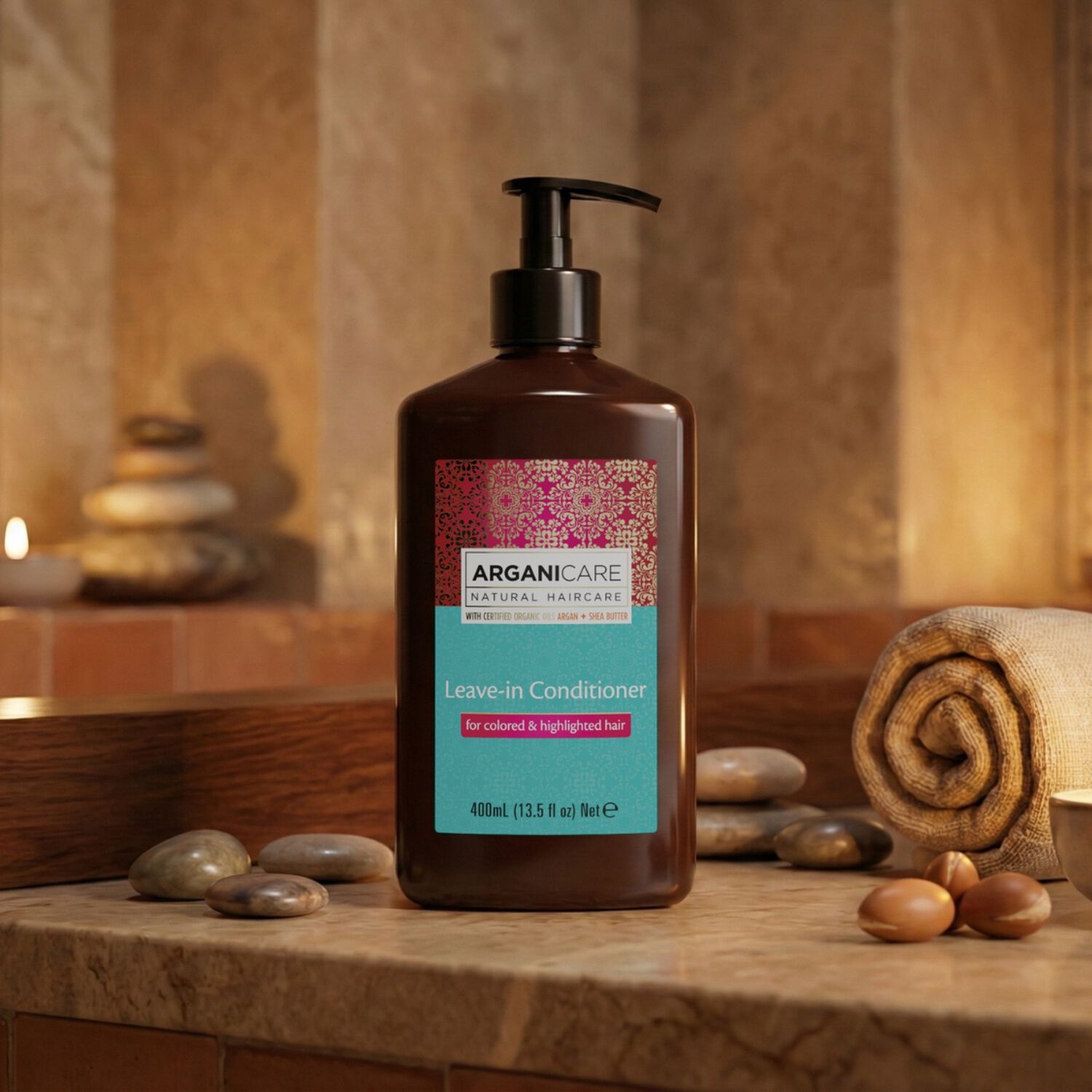Argan - Soin Hydratant Protecteur sans-Rinçage - Cheveux Colorés 400 ml