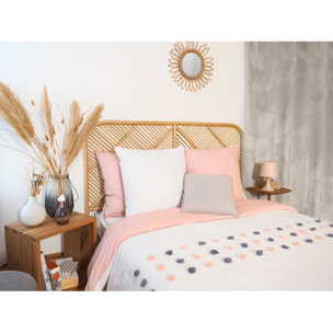 Parure housse de couette coton blanc