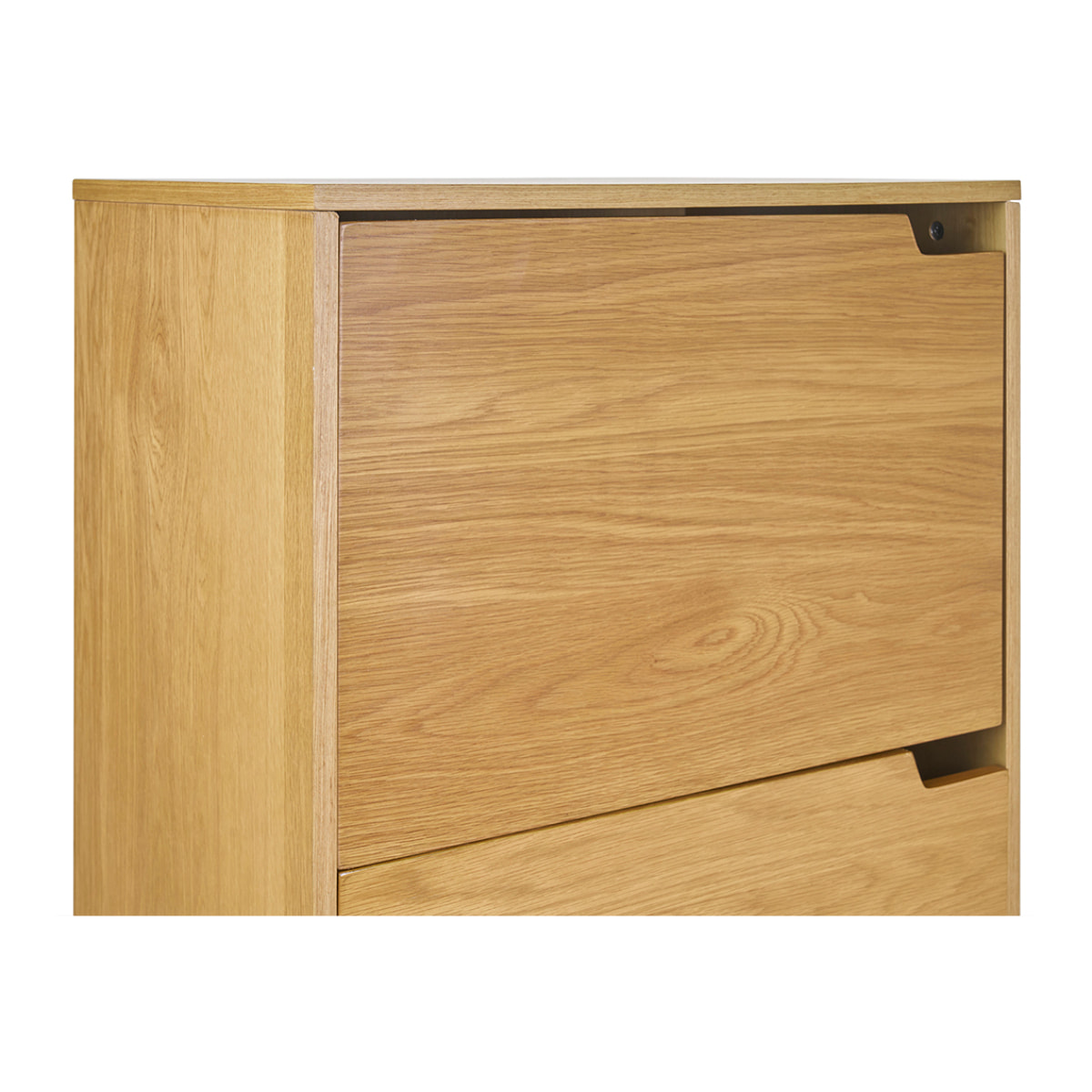 Buffet haut scandinave bois clair hévéa L60 cm LEENA