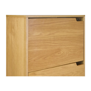 Buffet haut scandinave bois clair hévéa L60 cm LEENA