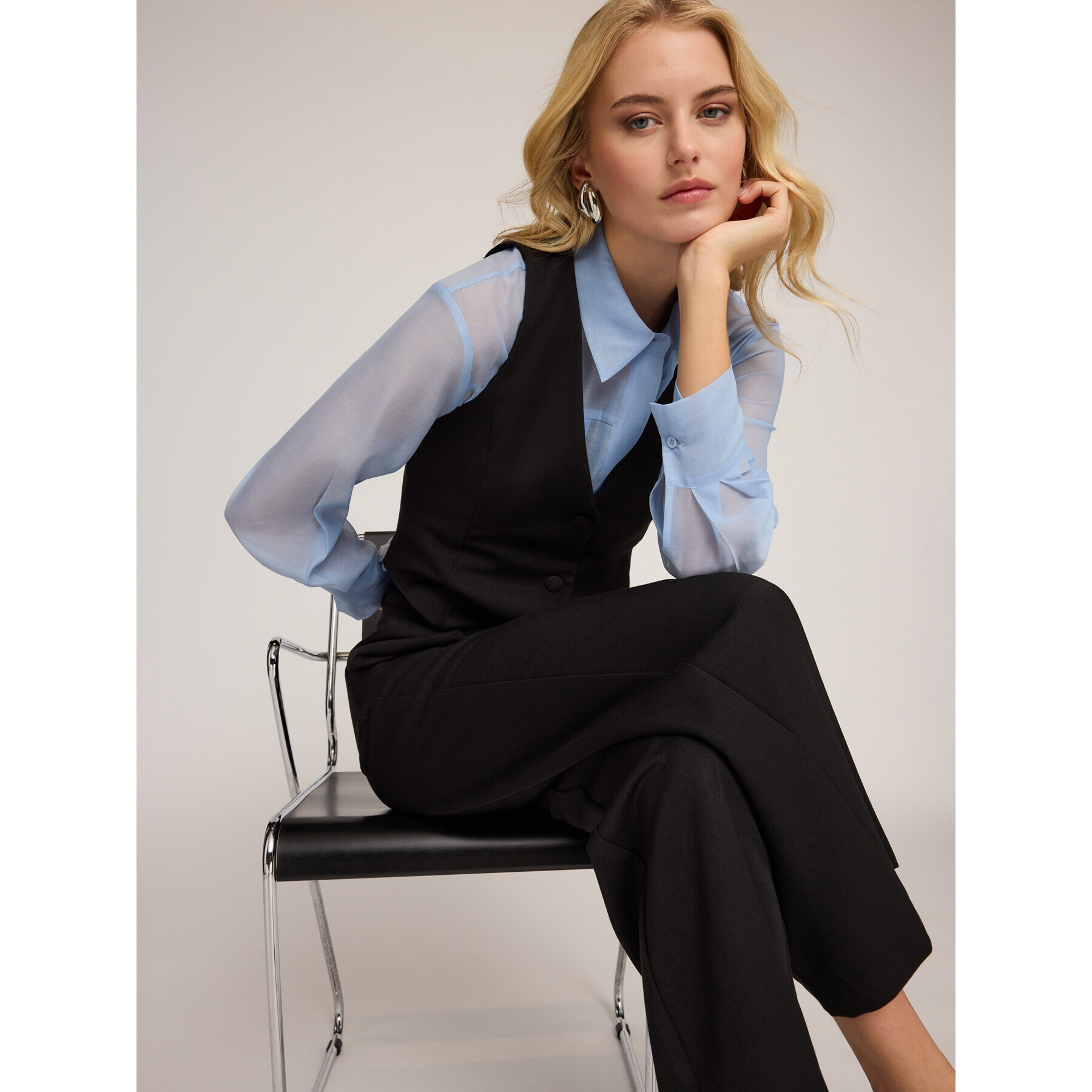 Motivi - Gilet sartoriale in poliviscosa - Nero